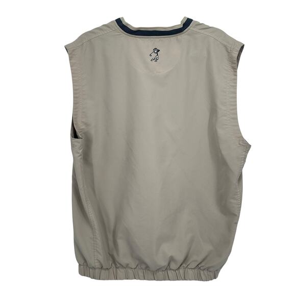 Life Is Good Golf V-Neck Vest Beige Lined Shell Men’s Large Pullover XL Style - Picture 3 of 7